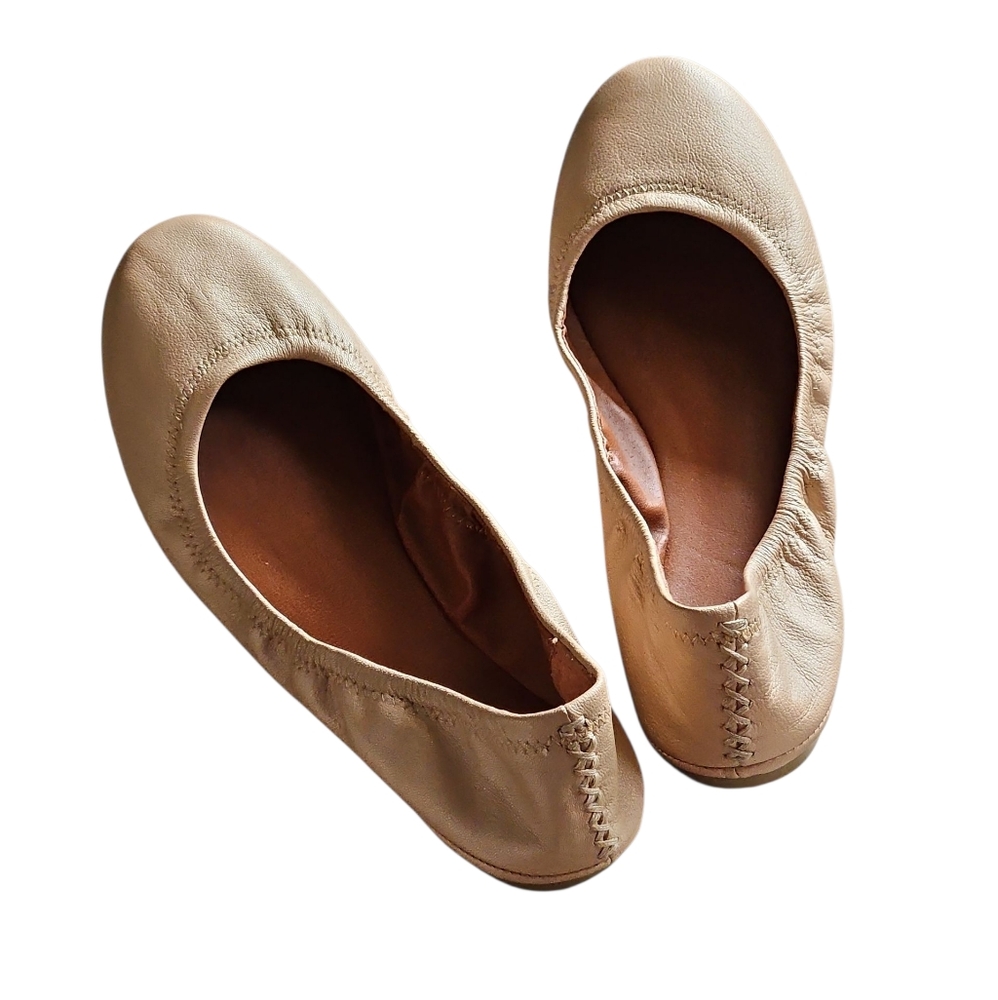 Lucky Brand Erin classic ballet flats in nude/beige Womens 8.5
